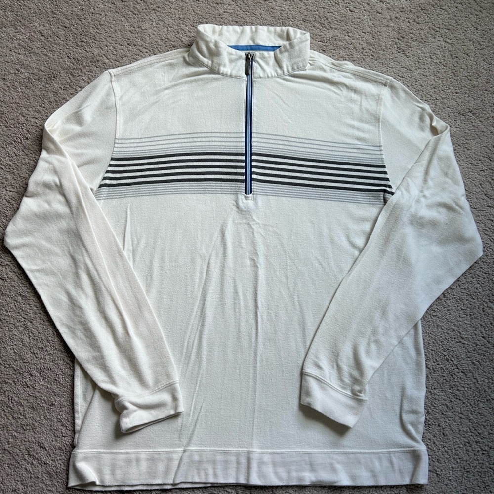 Men’s Straight Down Quarter Zip Up Fleece Material Size Medium